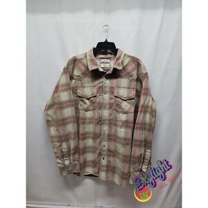 Ariat Men Multicolor Pearl Snap Western Shirt Plaid Long Sleeve Retro Fit Sz 2xl